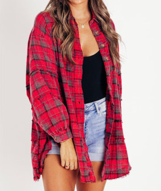 Flanella™ Camisa - Lavada Oversized