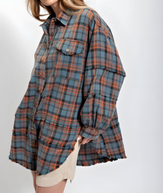 Flanella™ Camisa - Lavada Oversized