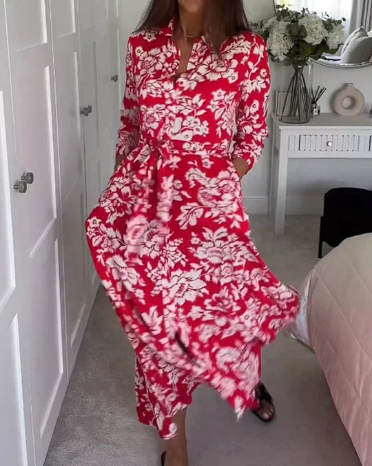 Vestido maxi com estampa floral