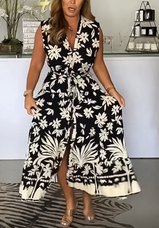 Elegante Vestido Sem Mangas