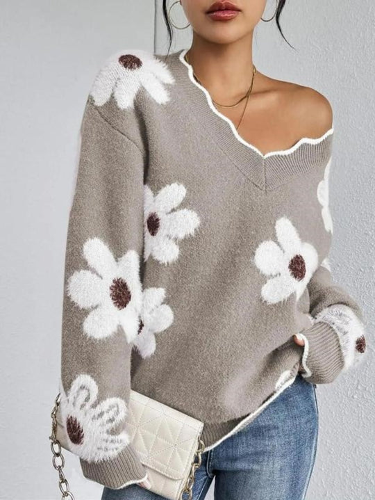 Aniela™ Suéter Cashmere Bloom