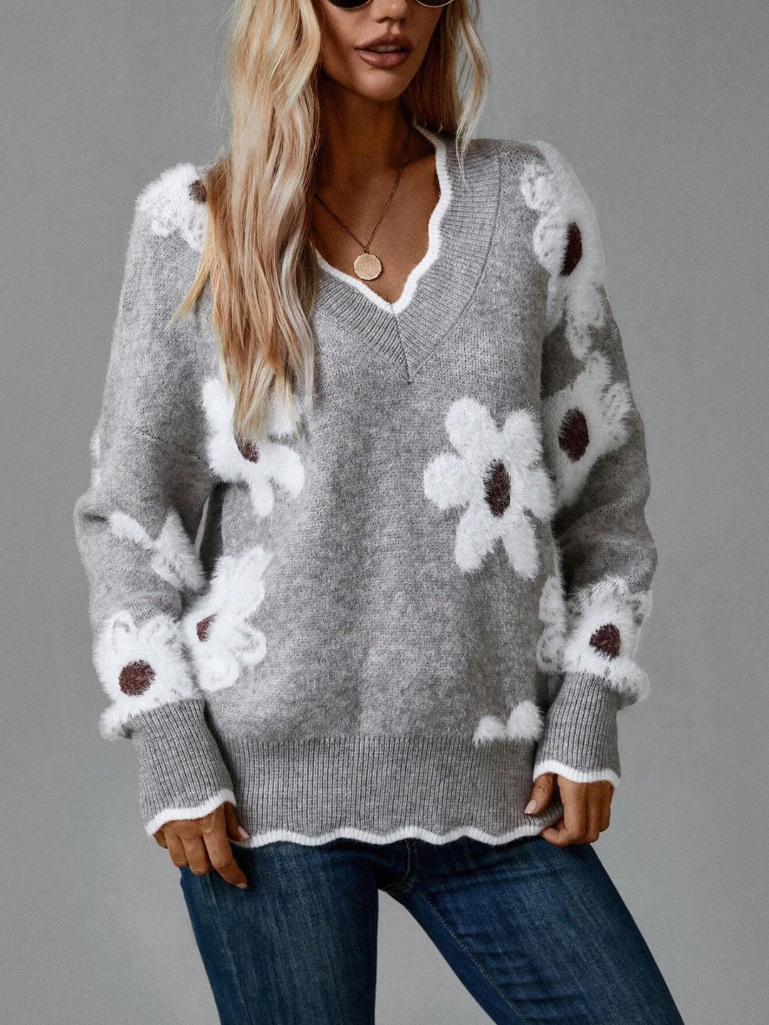 Aniela™ Suéter Cashmere Bloom