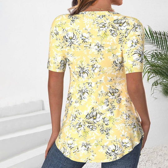 Sophia™ Blusa Elegante com Estampa Floral