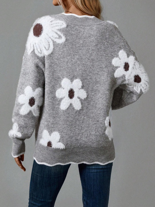 Aniela™ Suéter Cashmere Bloom