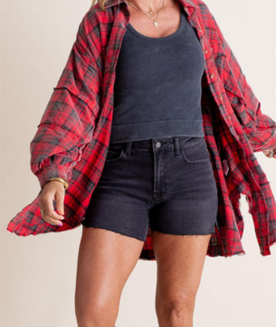 Flanella™ Camisa - Lavada Oversized