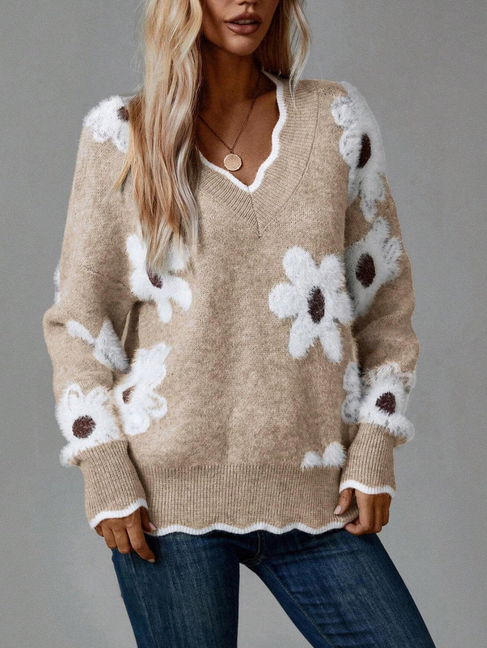 Aniela™ Suéter Cashmere Bloom