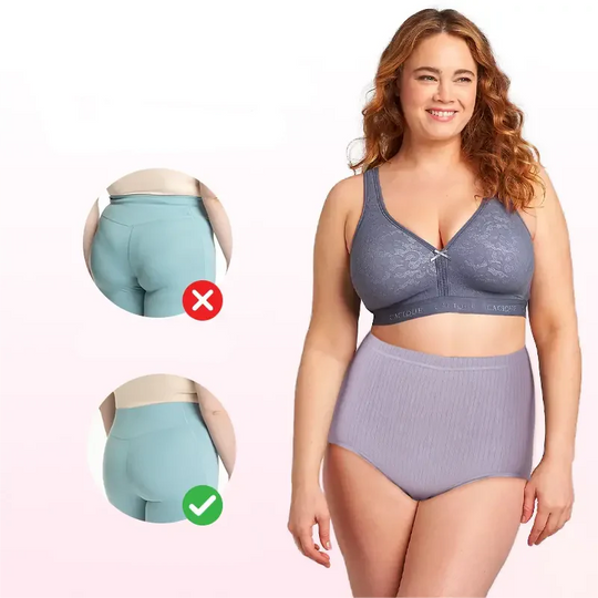 Daphne™ Roupa íntima feminina antibacteriana à prova d'água plus size cintura alta