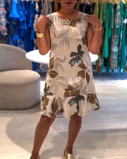 Freja™ Vestido Floral Sem Mangas