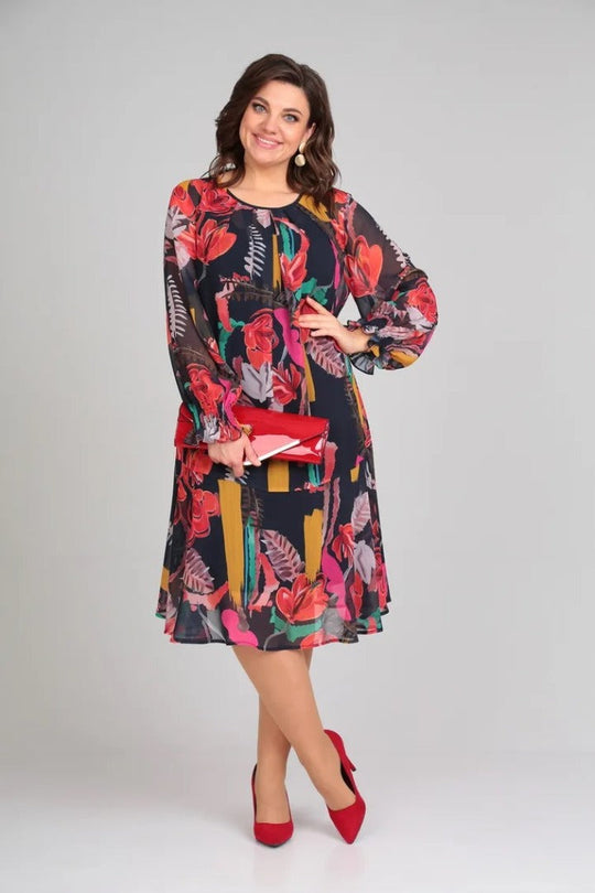 Celeste™ Vestido Floral da Nova Moda