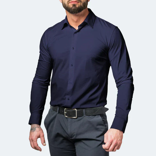 Camisa slim fit resistente a rugas