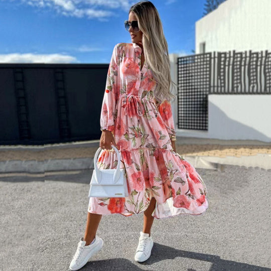 Chloé™ Vestido Midi  com estampado floral