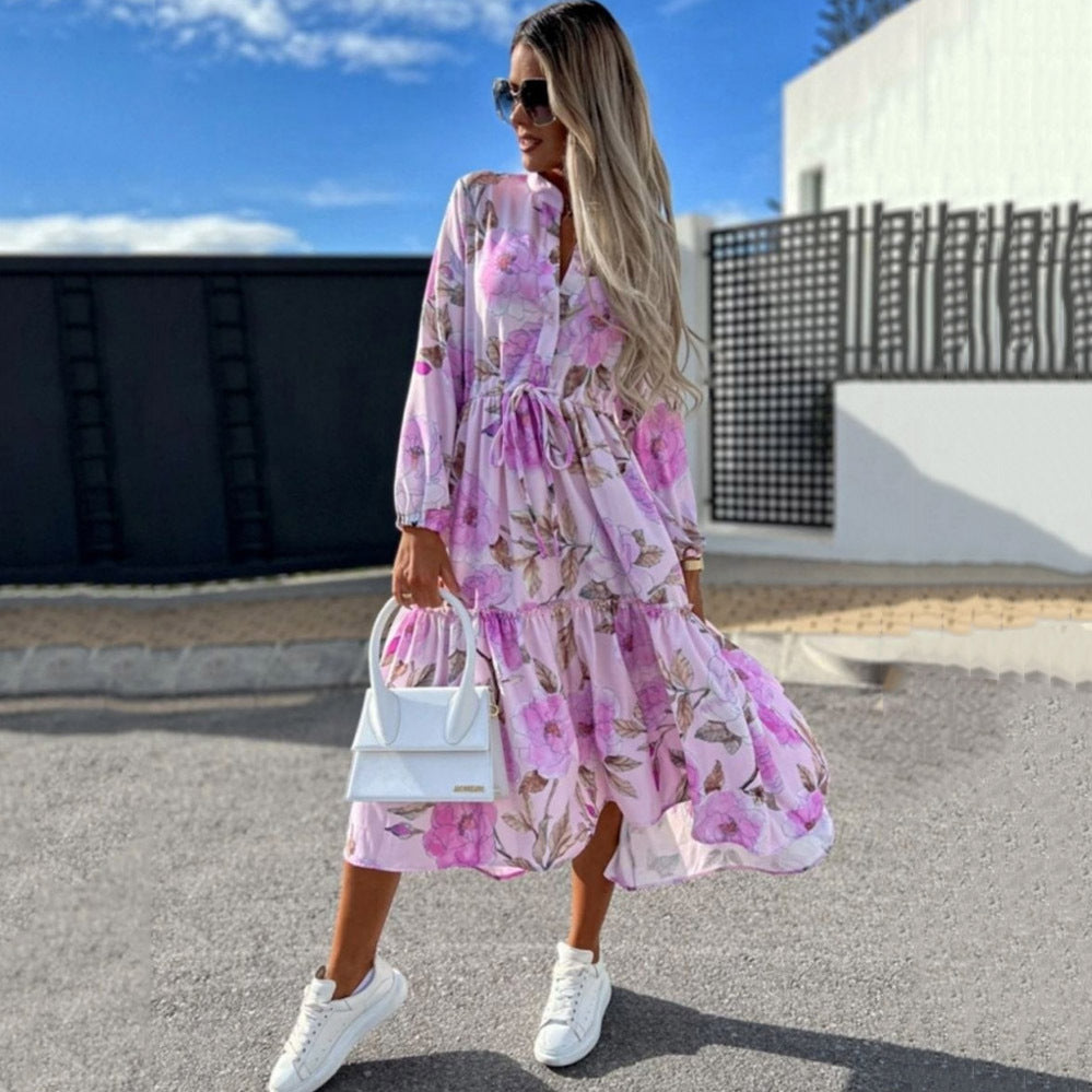 Chloé™ Vestido Midi  com estampado floral