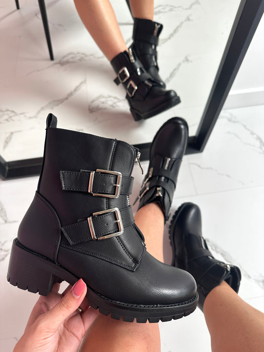 Noir™ Gesp Botas pretas