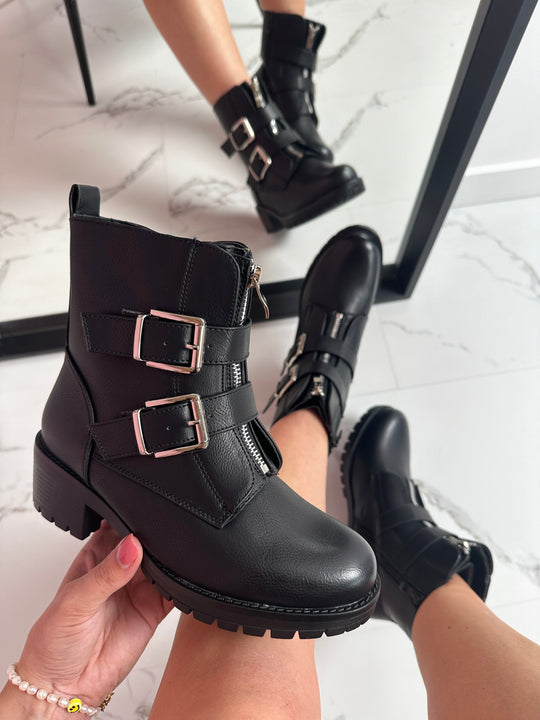 Noir™ Gesp Botas pretas