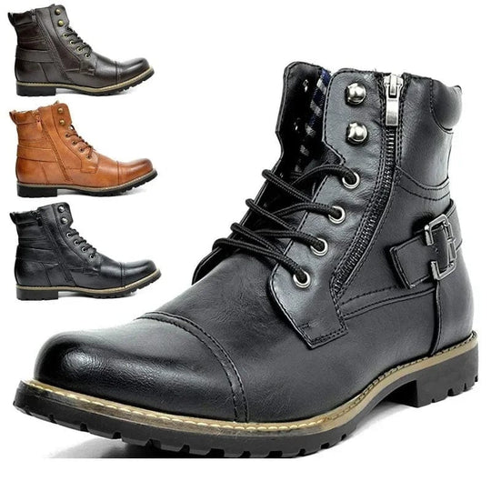 Constable™ botas de couro com cadarço