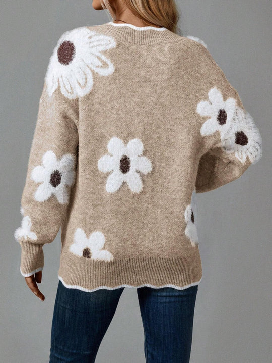 Aniela™ Suéter Cashmere Bloom