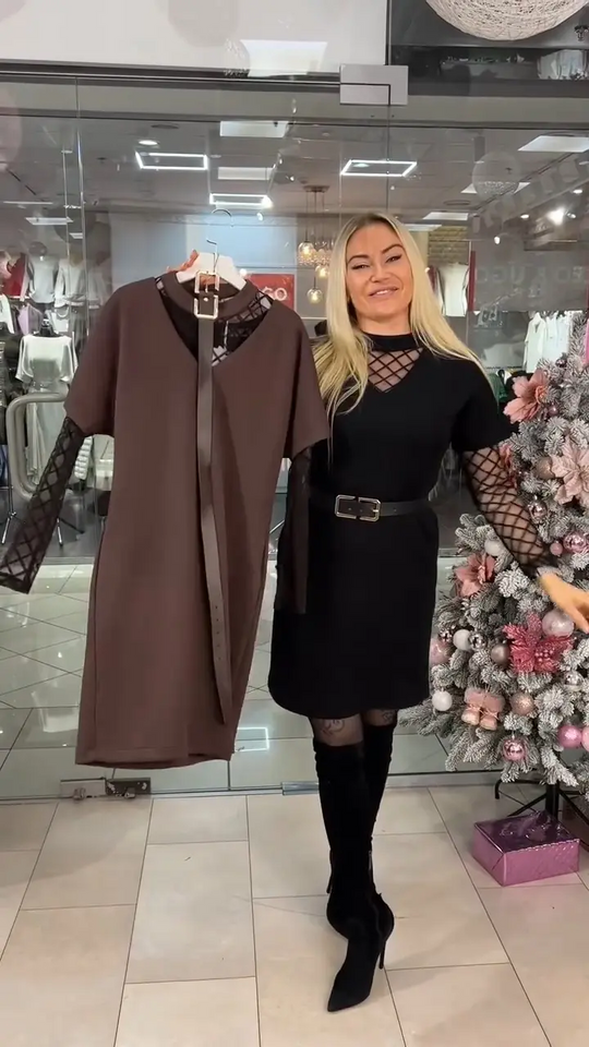 Natalia’s Style™ Vestido Elegante de Inverno-Primavera