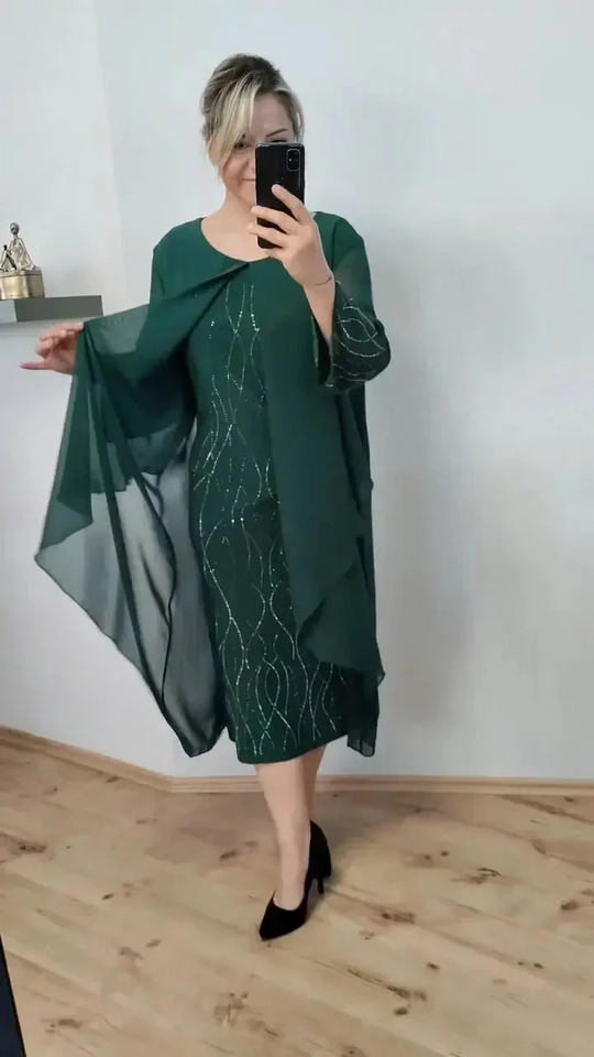 Moda™ | Vestido de chiffon elegante