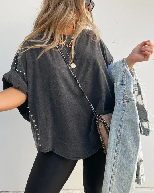 Bella™ Camiseta oversized com Studs