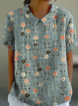 Rosa™ Blusa de manga curta floral com flores