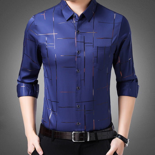 Gardo™ Camisa masculina fina sem passar