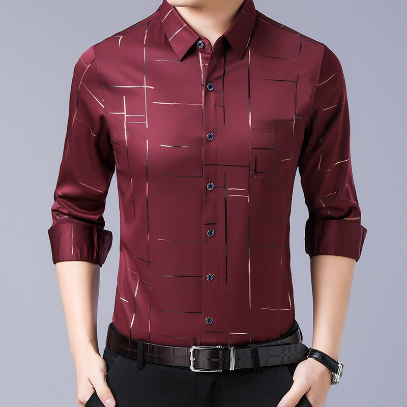 Gardo™ Camisa masculina fina sem passar