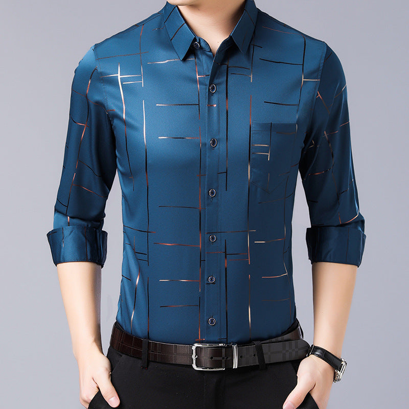 Gardo™ Camisa masculina fina sem passar