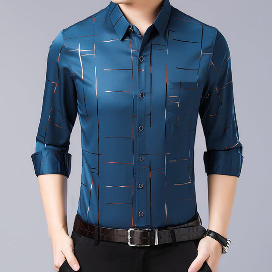 Gardo™ Camisa masculina fina sem passar