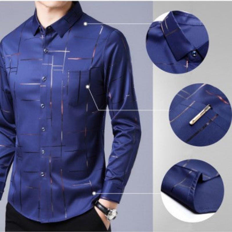 Gardo™ Camisa masculina fina sem passar